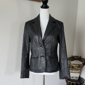 Izod Vintage Black Leather Jacket